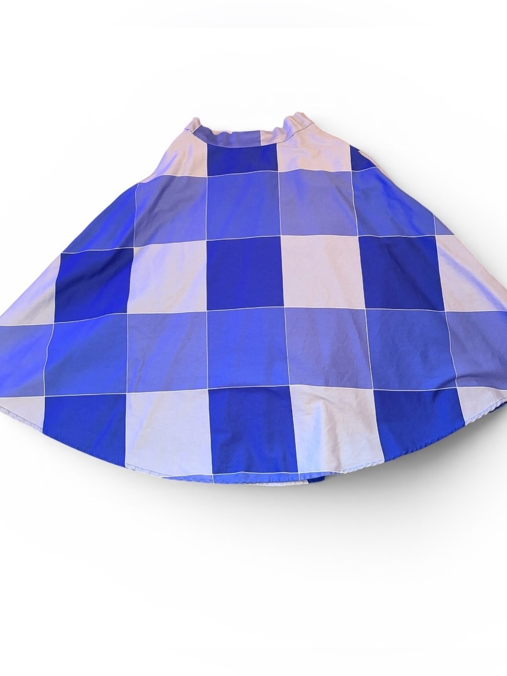 Blue Collectif x ModCloth Checker A-Line Skirt